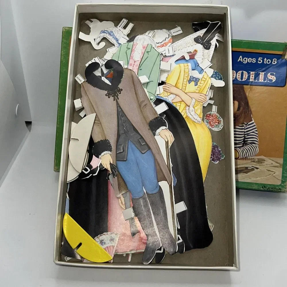 Vintage Questor Early American Paper Dolls Set 1969 -‎ Used